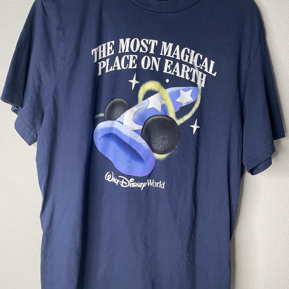 Walt Disney World Parks Sorcerer Mickey Hat Most Magical Place Adult T-shirt